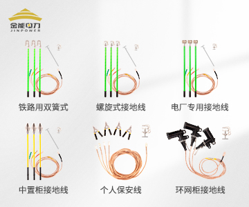 電力專用高壓接地線 可攜帶三相短路接地線